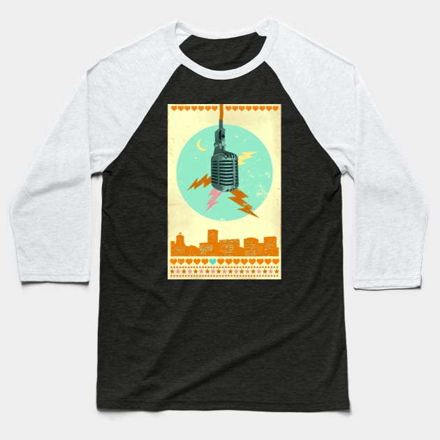 CITY MIC Baseball T-Shirt by Showdeer